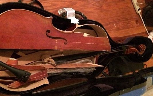 smashed instrument