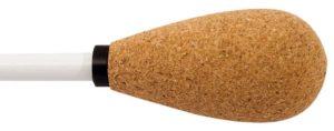 King David 12WPCK 12-Inch Baton White - Pear Shaped Cork Handle