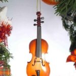 violin xmas ornament