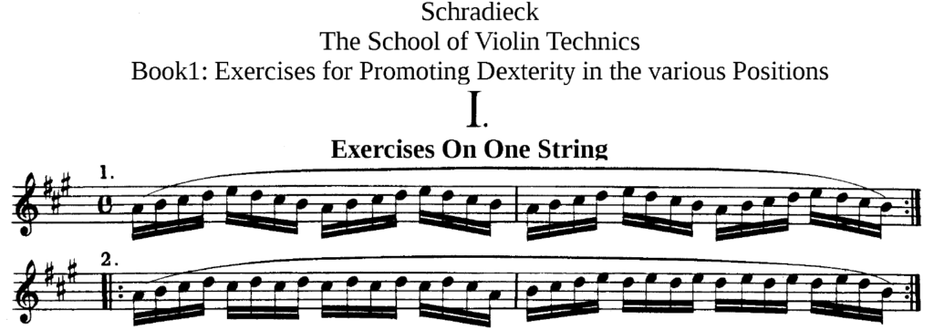 schradieck violin technic