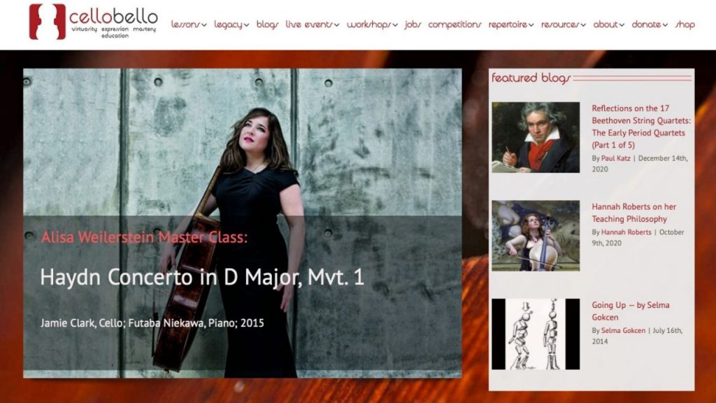 Website of CelloBello