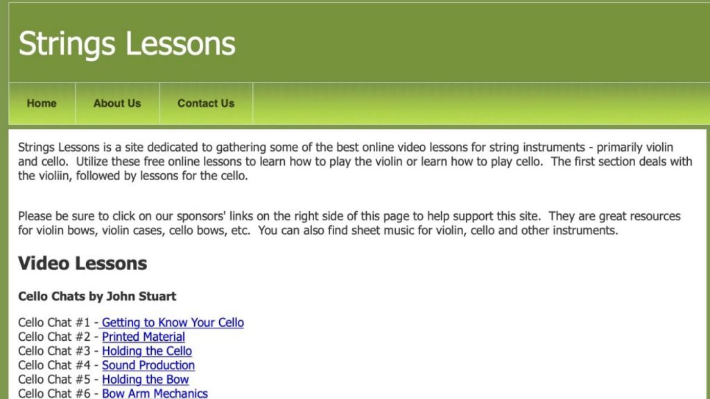 Website of String Lessons