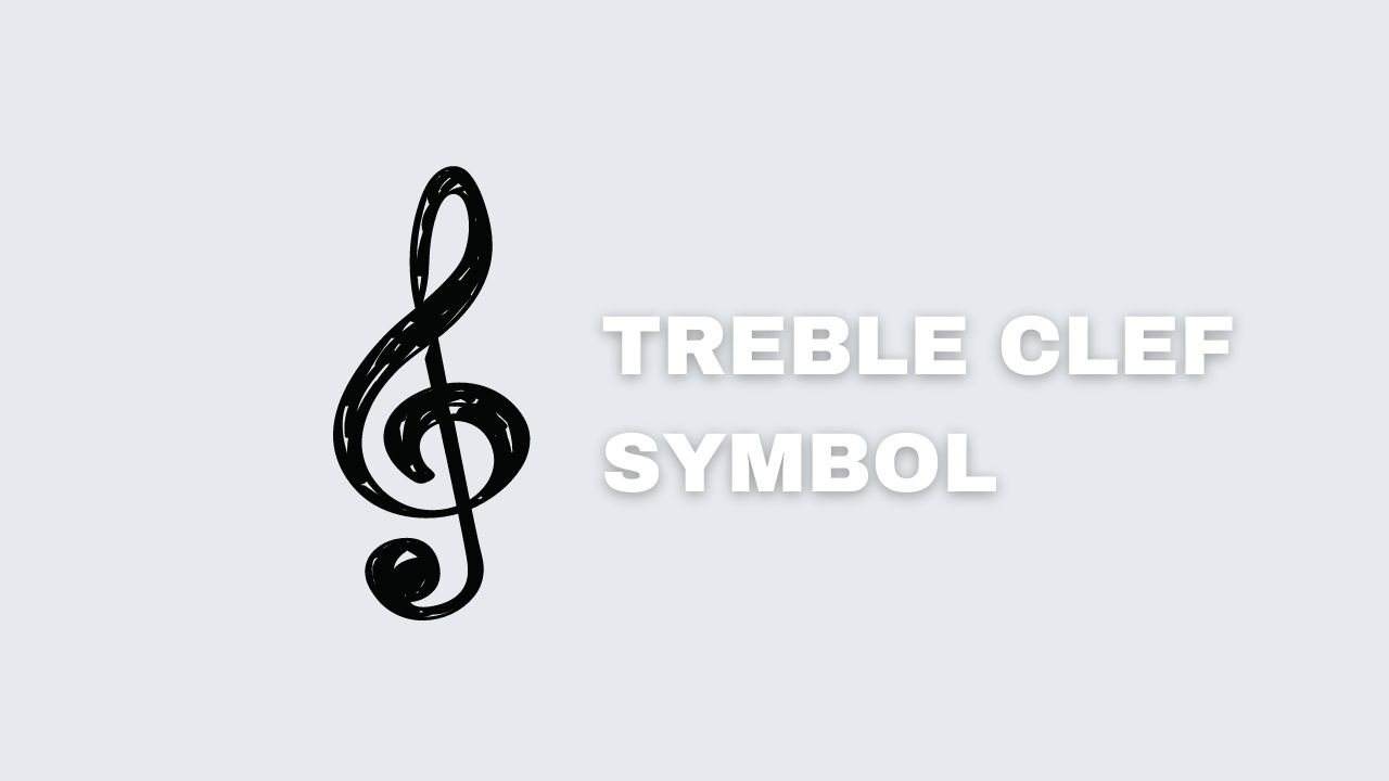 Picture showing the symbol of treble clef.