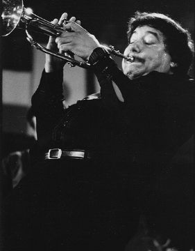 Arturo Sandoval playing the trumpet