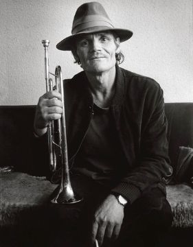 A photo of famous trumpet player Chet Baker