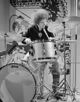 A photo of Mitch Mitchell, a famous drummer