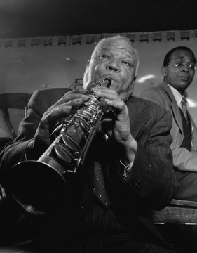 A picture of famous clarinet player Sidney Bechet