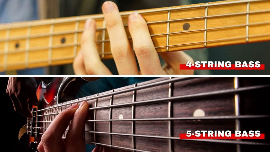 4 string vs 5 string bass neck difference.