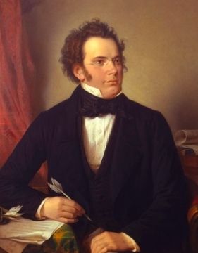 Portrait of pianist Franz Schubert