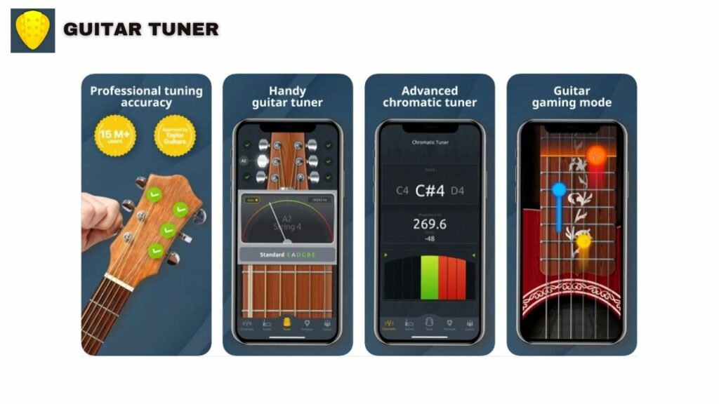 Picture showing the Guitar Tuner app