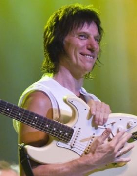 Photo of Jeff Beck on stage.