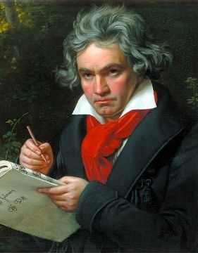 Portrait of pianist and composer Ludwig Van Beethoven