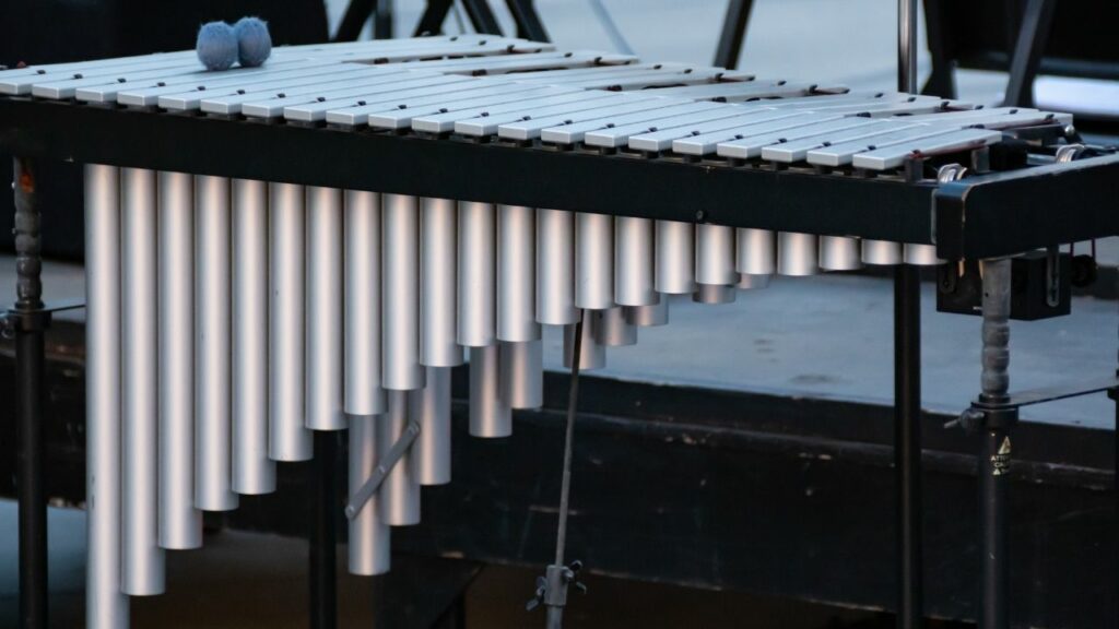 A picture of a vibraphone on stage