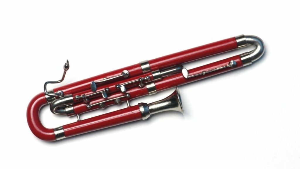 A picture of contrabassoon, a woodwind instrument
