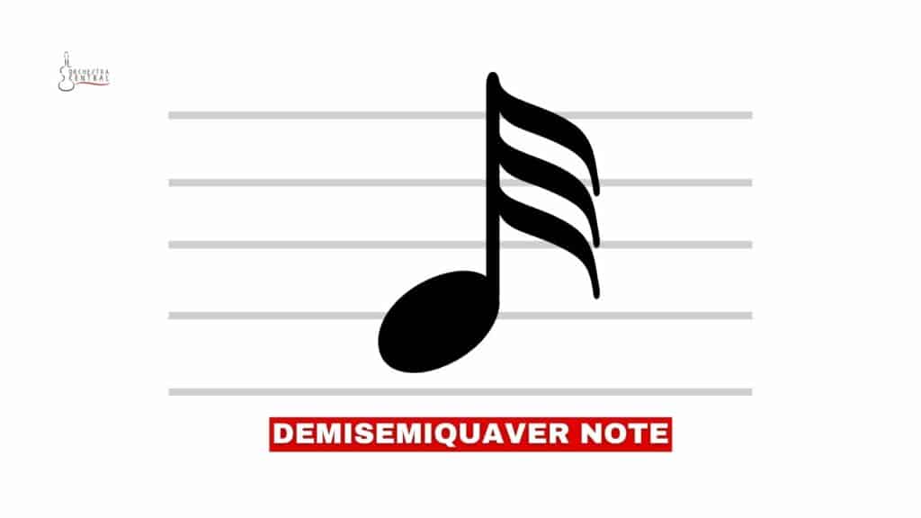symbol of a demisemiquaver note