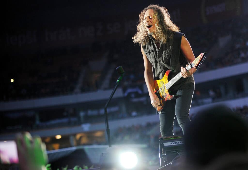 Guitarist Kirk Hammett Of Metallica During Performance In Prague, Czech Republic, May 7, 2012.