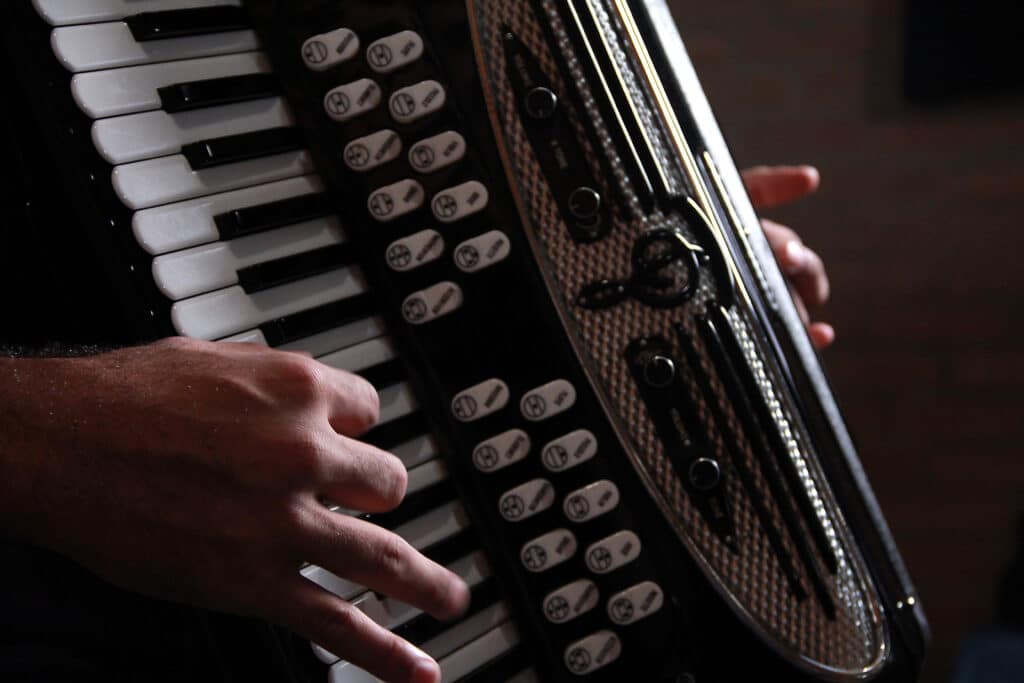 Playing The Accordion In A Musical Show