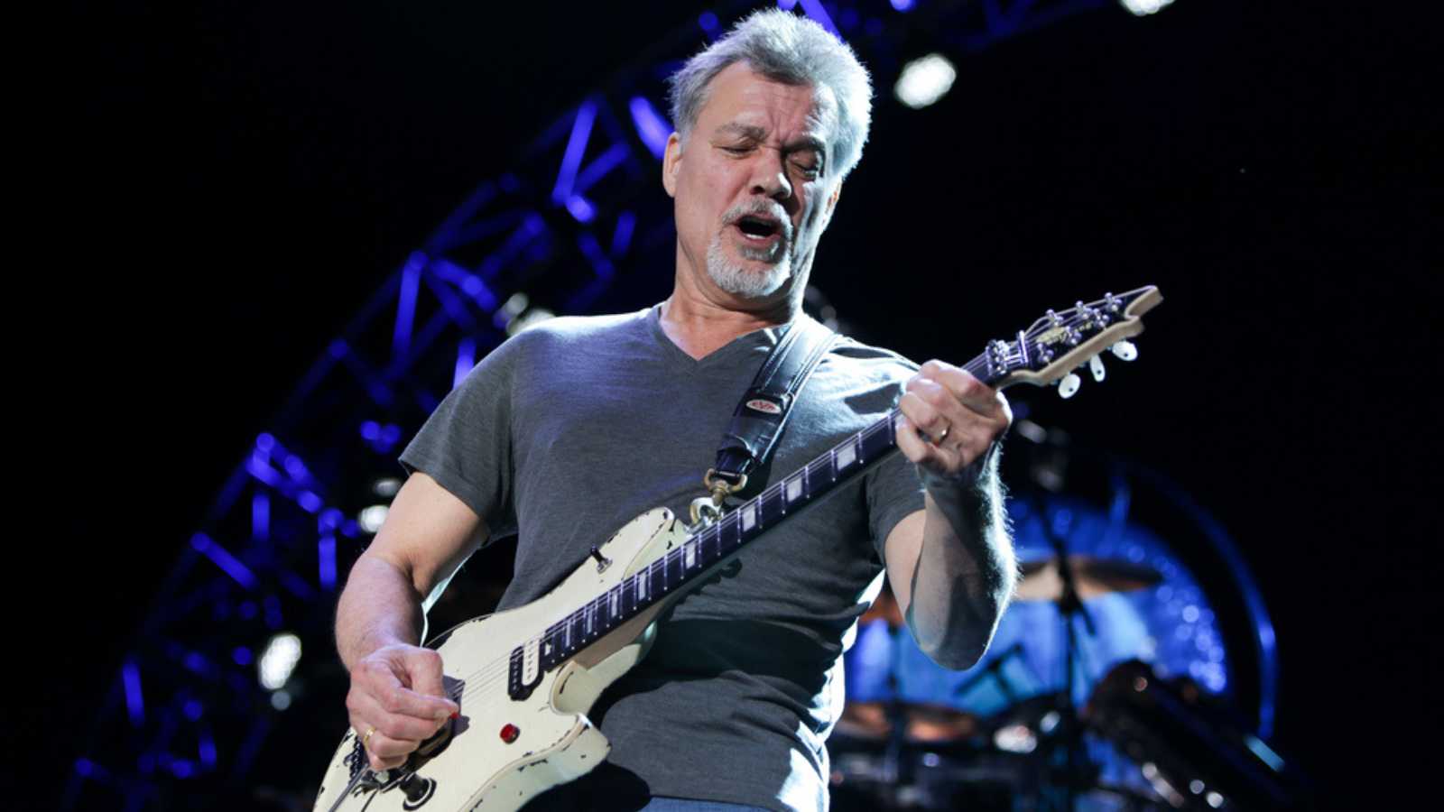 WANTAGH, NY-AUG 14: Eddie Van Halen of Van Halen performs onstage at Jones Beach Theater on August 14, 2015 in Wantagh, New York.
