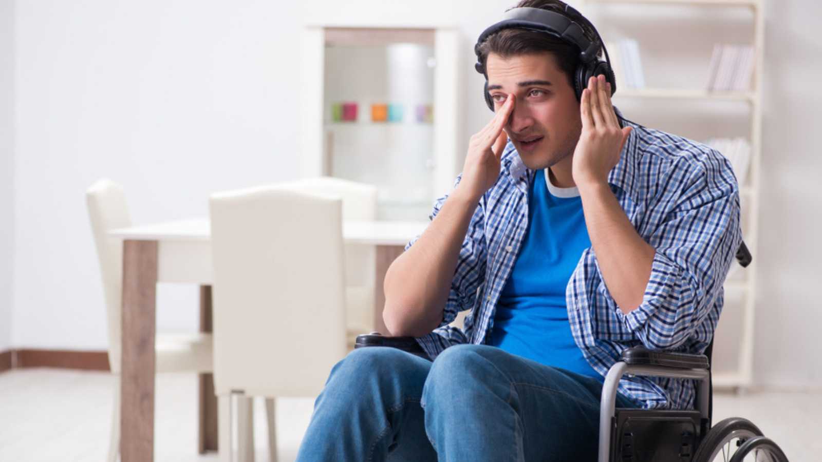 Man In Wheelchair Crying On Hearing Music