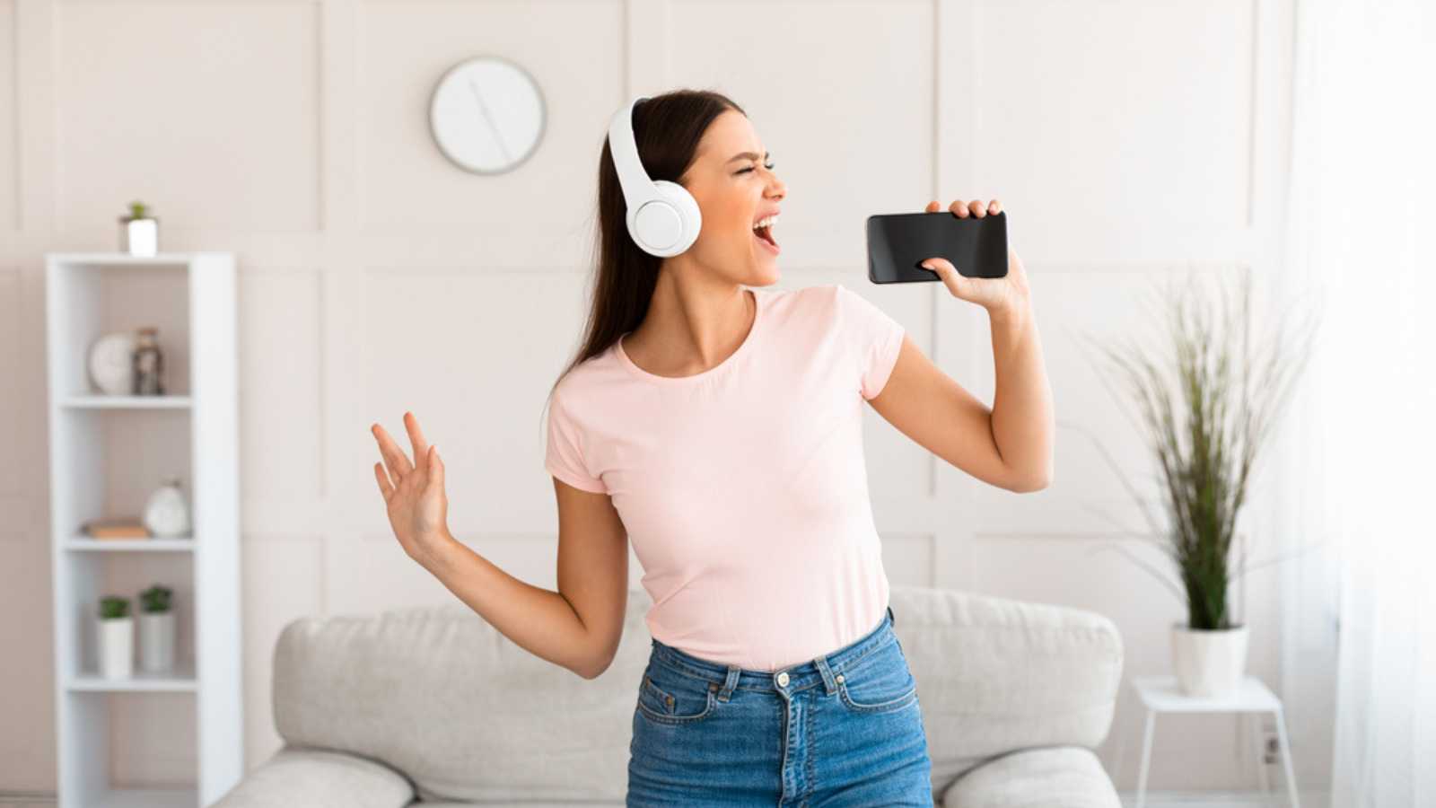 Woman Enjoying Music