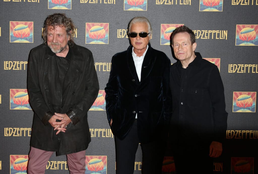 Robert Plant Jimmy Page And John Paul Jones At The