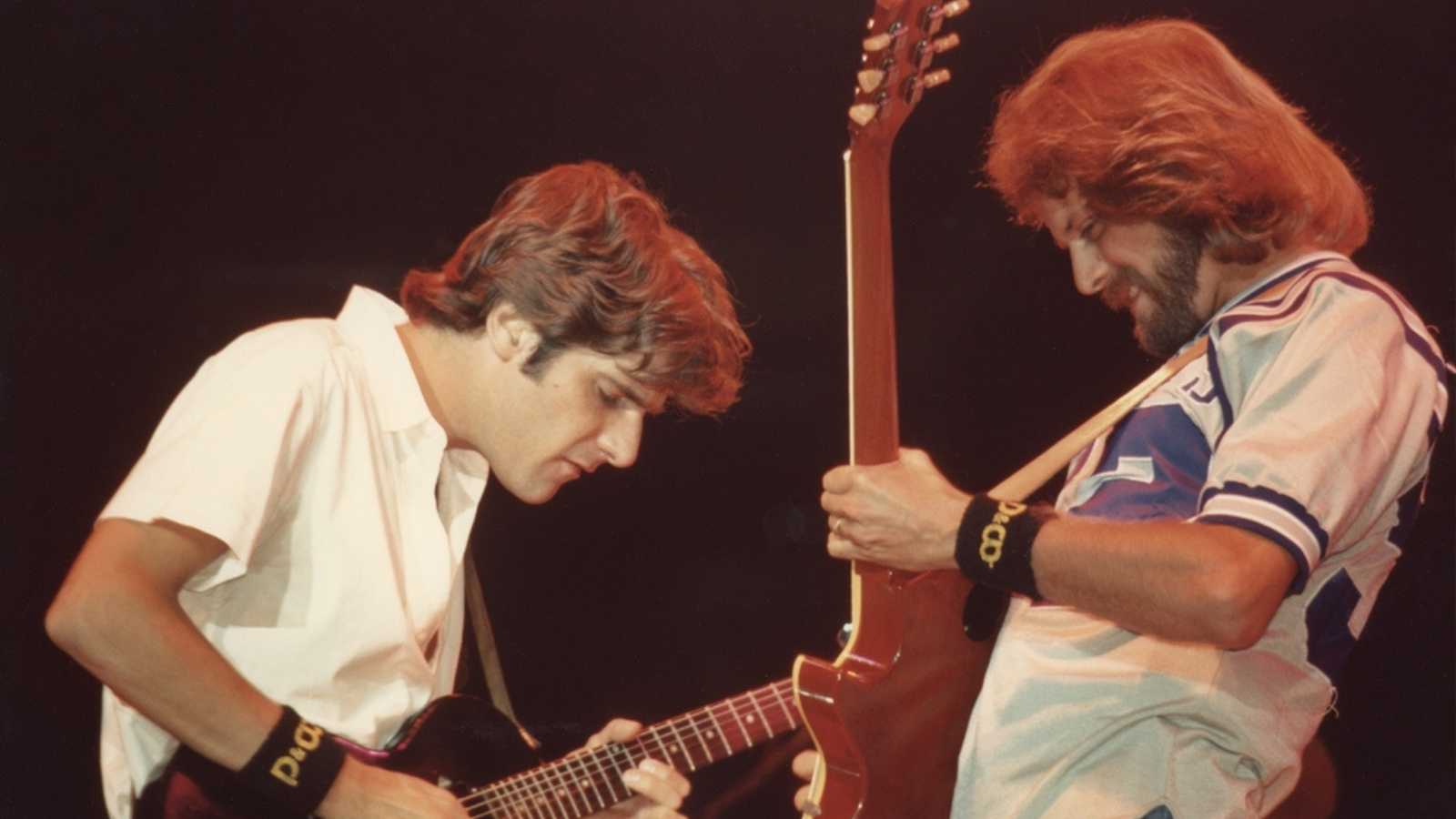 Glenn Frey and Don Felder of the Eagles at the Providence Civic Center, October 8, 1979.
