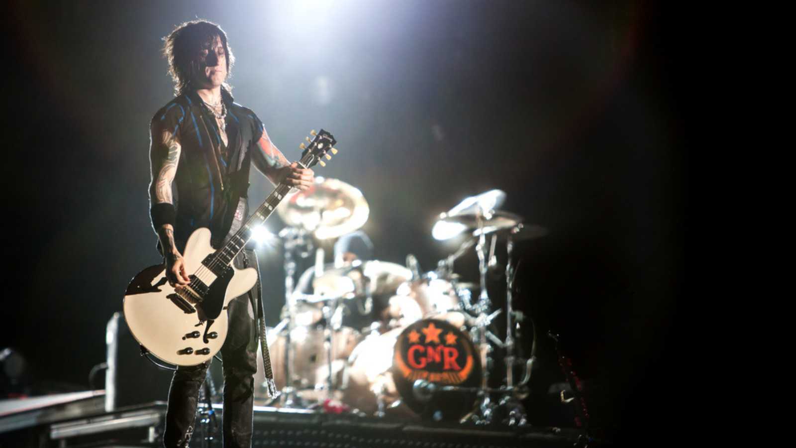 NOVI SAD, SERBIA - JULY 15: Guns N' Roses performs at EXIT 2012 Music Festival, on July 15, 2012 at the Petrovaradin Fortress in Novi Sad, Serbia.