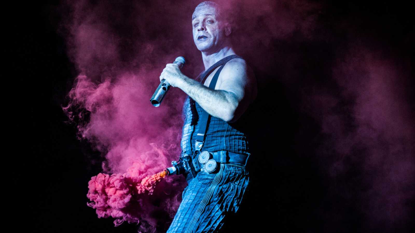 MOSCOW, RUSSIA - FEBRUARY 10, 2012: German heavy-metal band Rammstein performing live at Olimpiysky Stadium