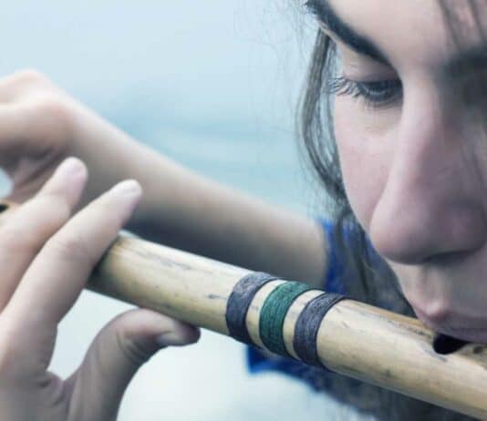 Woman Playing Flute