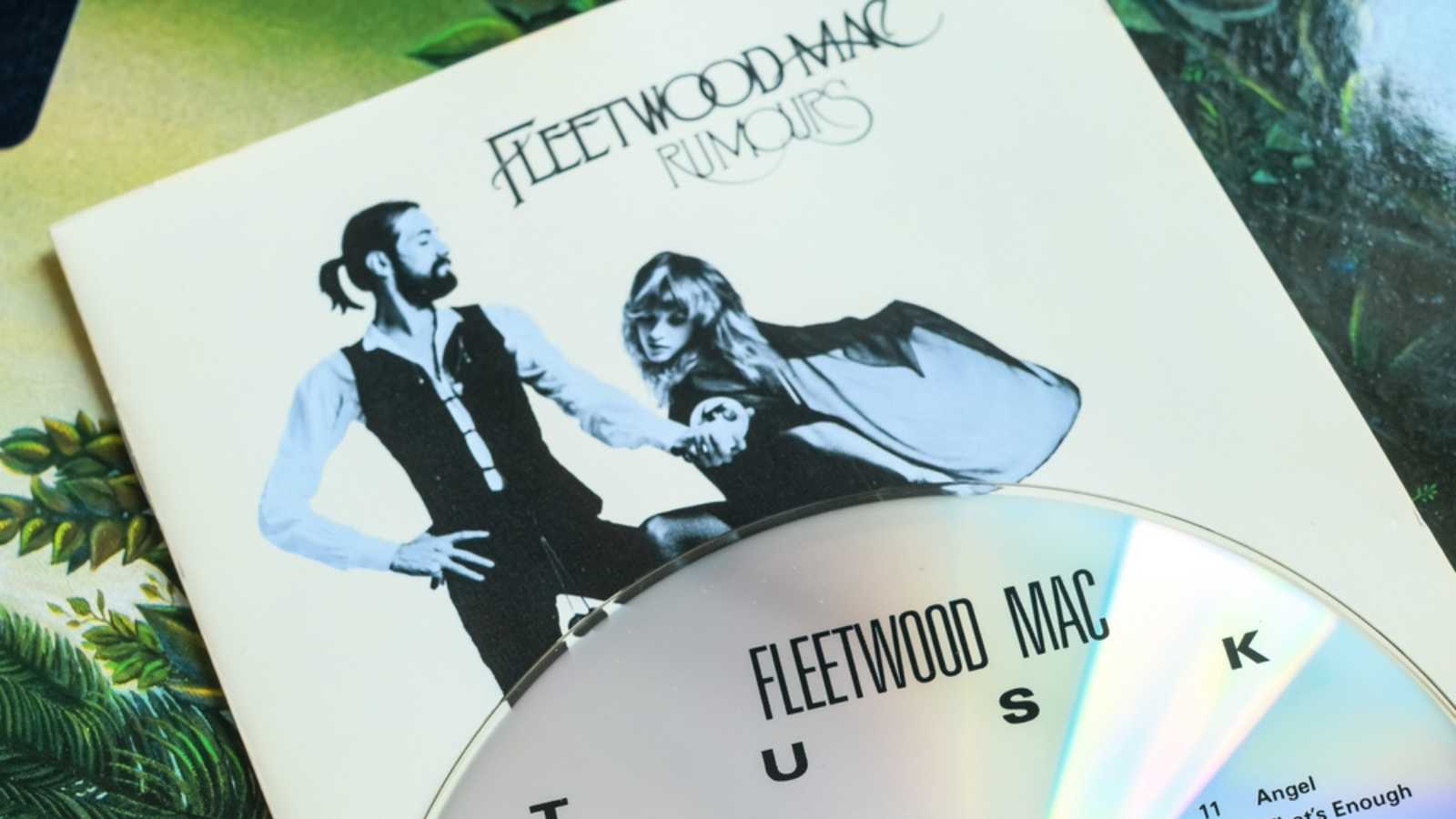 Berlin Germany 2022 - Close up of Album and CD of British Rockband »Fleetwood Mac« on Vinyl Cover showing the Album front cover of Rumours