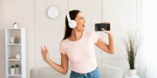 Girl Dancing While Listening To Music