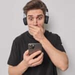Man shocked with mobile