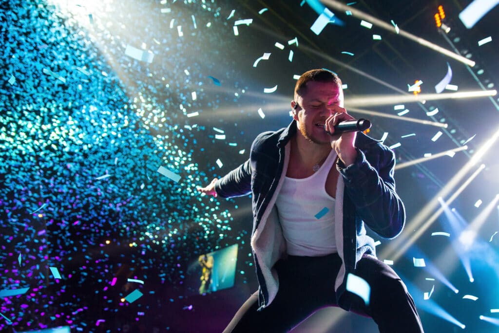 Barcelona Apr 6: Imagine Dragons (pop Music Band) Perform