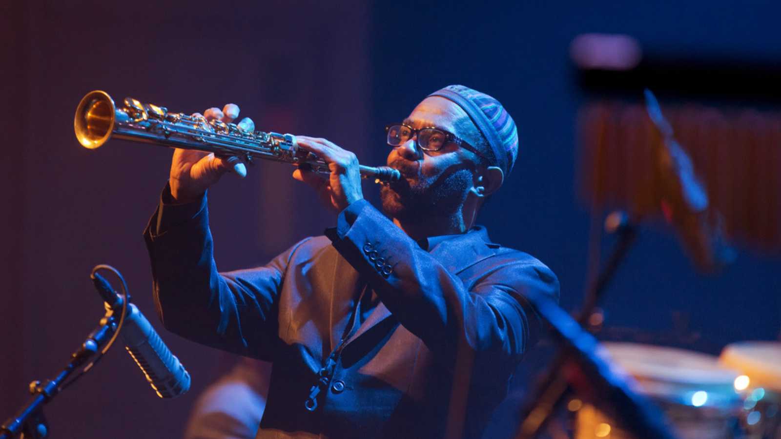 ESPOO, FINLAND-APRIL 24 2014:American Kenny Garrett performs live on 28th April Jazz.He is a Grammy Award-winning jazz saxophonist and was a member of Duke Ellington Orchestra & Miles Davis's band