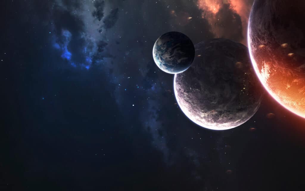 Deep Space Planets Awesome Science Fiction Wallpaper Cosmic Landscape. Elements