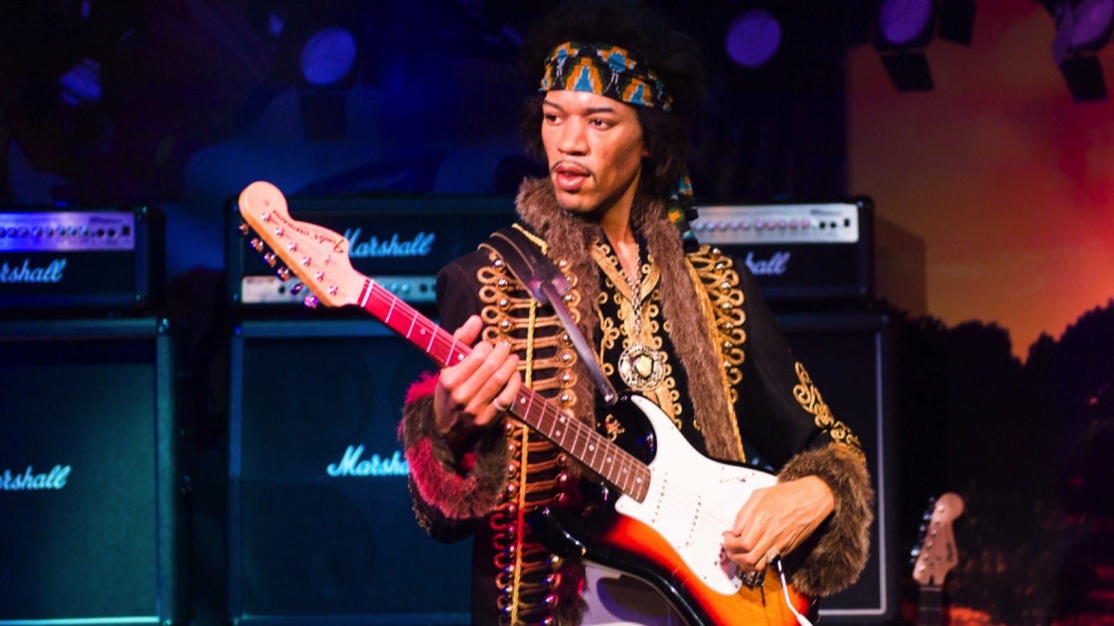 SAN FRANCISCO, USA - OCT 5, 2015: Jimi Hendrix at the Madame Tussauds museum in SF. It was open on June 26, 2014
