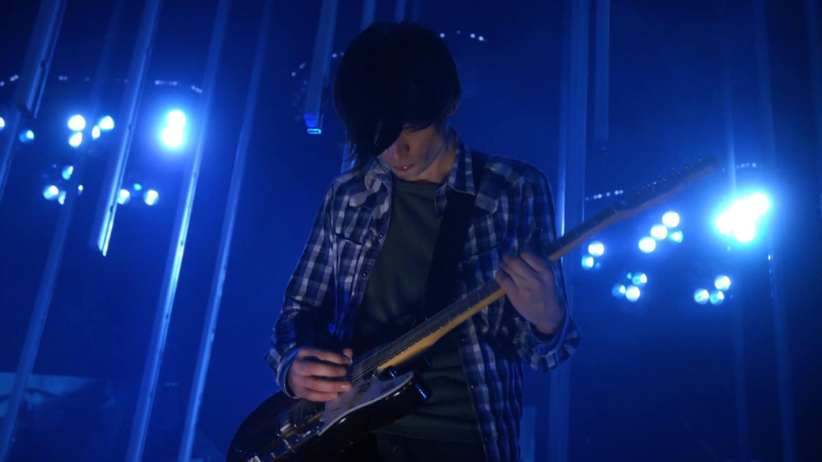 Rio de Janeiro, Brazil, March 20, 2009. Guitarist Jonny Greenwood of the band Radiohead during show in the Apoteose Square in the city of Rio de Janeiro