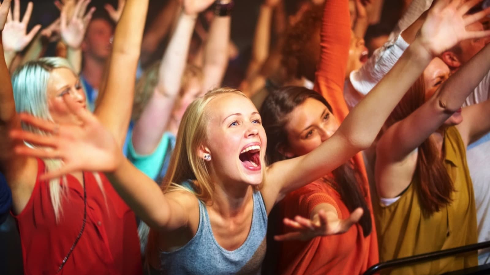Woman Caught Up In Vibe Of The Show