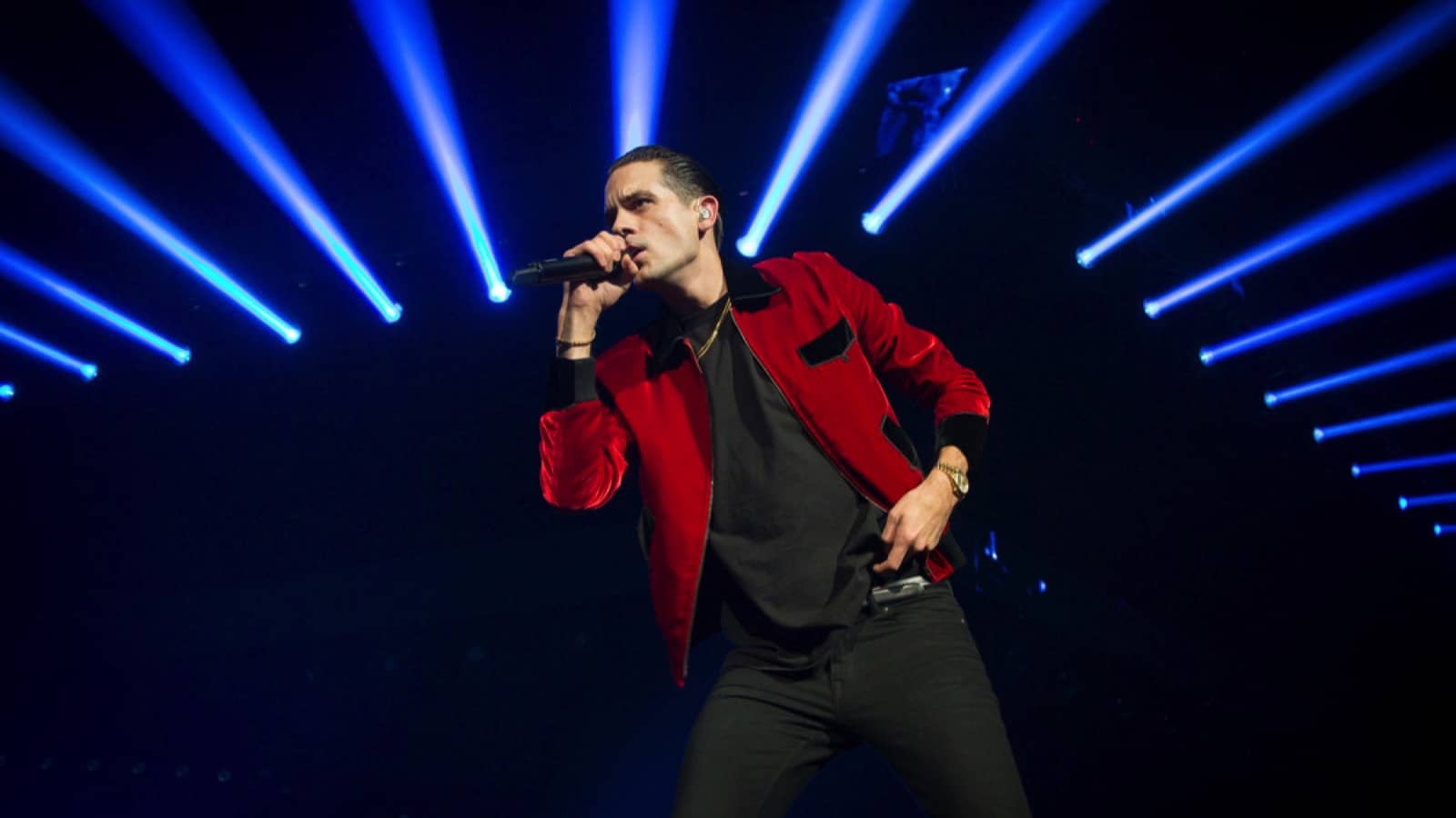 Oakland, CA/USA - 12/14/2016: Gerald Earl Gillum also known as G-Eazy performs at the Oracle Arena in Oakland. His album peaked at 3 on US Billboard 200 and his single, 10 on the US Billboard Hot 100.
