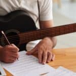 Man writing music for new album